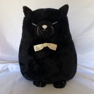 Rare Vintage 1980 Dakin 15” Sylvia and Sylvan Black Cat Plushie with Bow tie